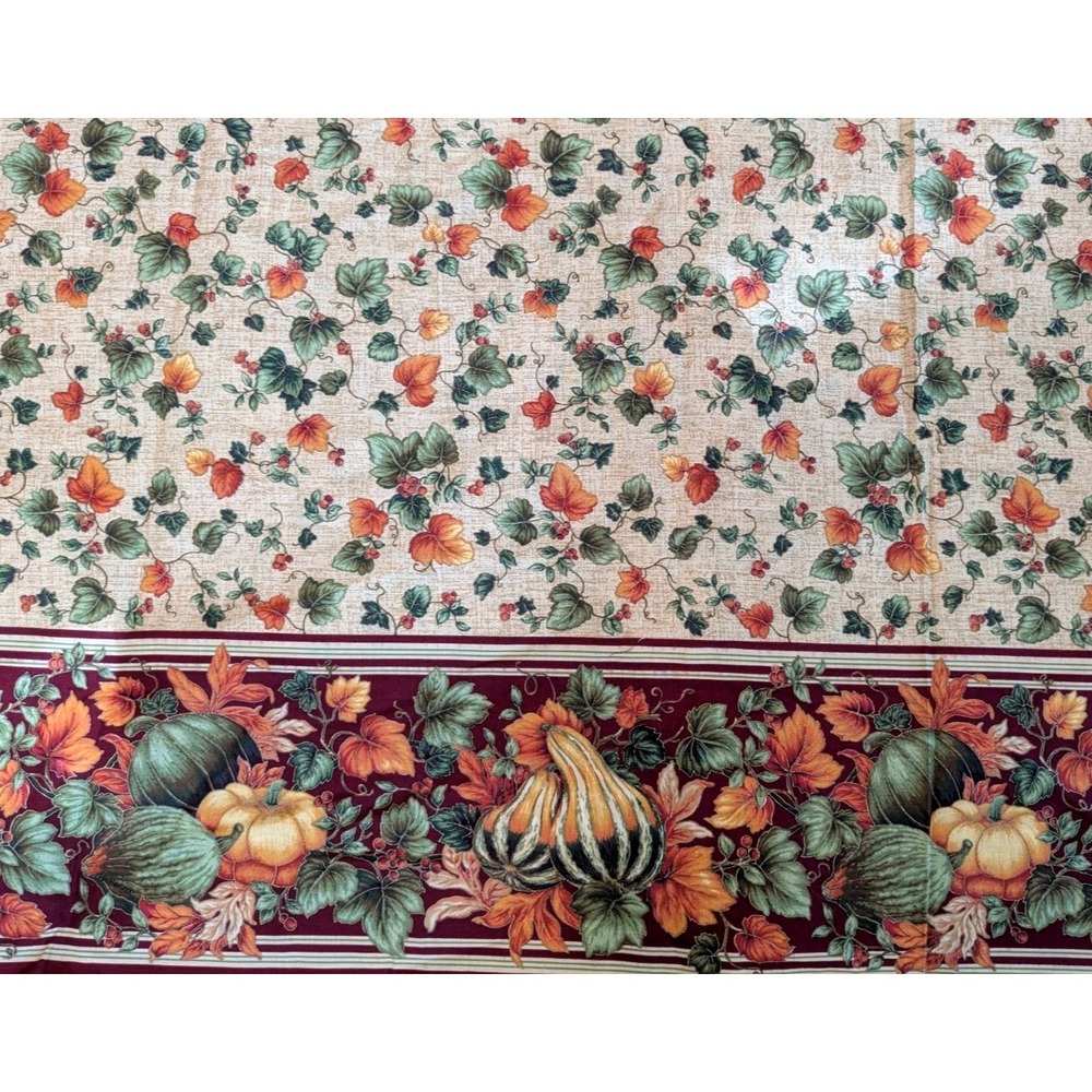 5 Yards Cranston Print Works Fabric Autumn Fall Leaves Pumpkins 184x58